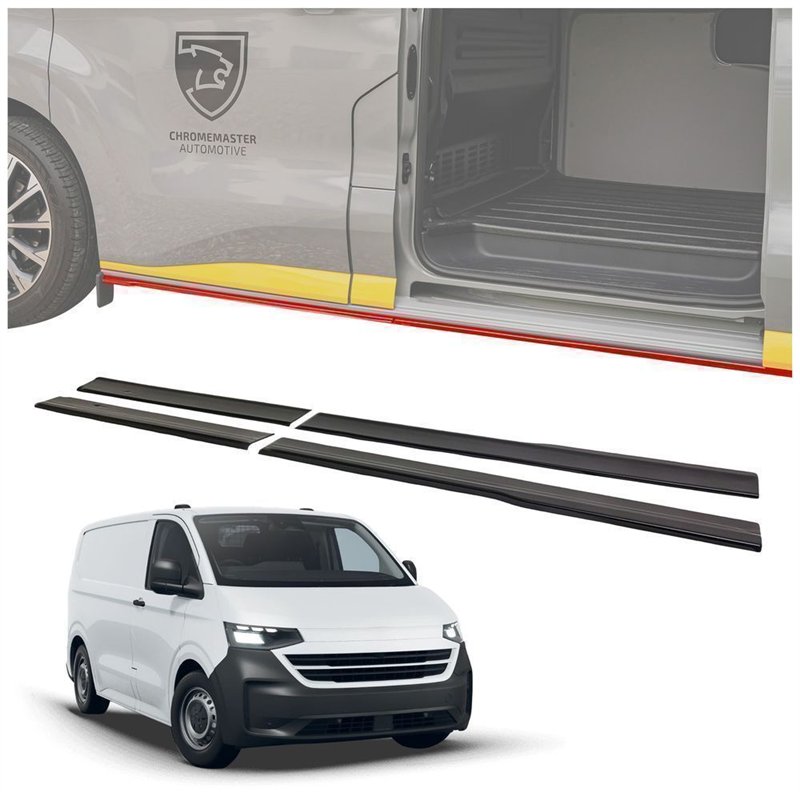 Side skirt extensions for Volkswagen VW Transporter T7 L2 LWB 2025- ABS