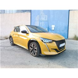 Front splitter for Peugeot 208 Hatchback II (P21 | U) 2019- Black ABS