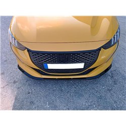Front splitter for Peugeot 208 Hatchback II (P21 | U) 2019- Black ABS