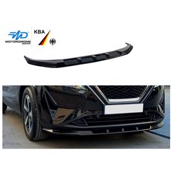 Front splitter for Nissan Qashqai III (J12) 2021- | Black ABS plastic Shiny