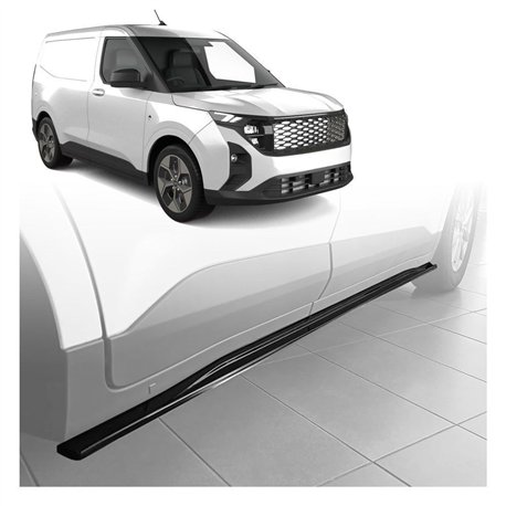 Side skirt extensions for Ford Transit Courier II (V769) 2023- | Black ABS