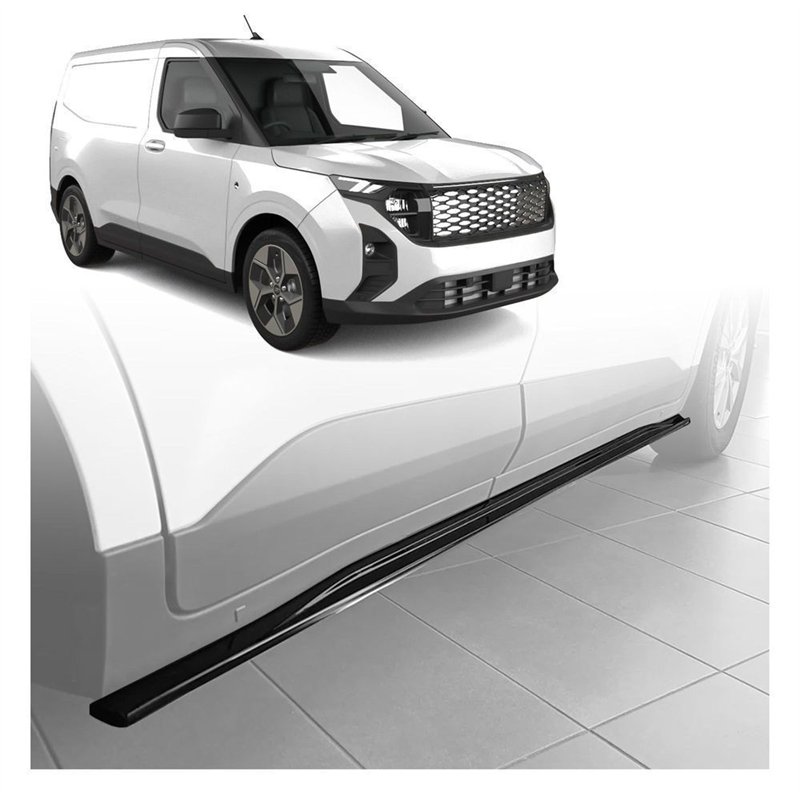 Side skirt extensions for Ford Transit Courier II (V769) 2023- | Black ABS