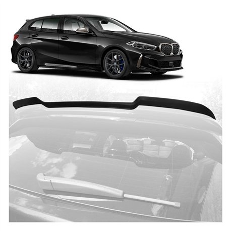 Roof spoiler cover for BMW 1 Series Hatchback (F40) 2019-2024 | Black ABS