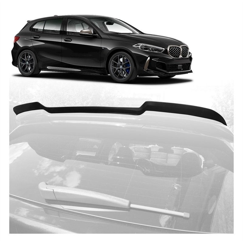 Roof spoiler cover for BMW 1 Series Hatchback (F40) 2019-2024 | Black ABS