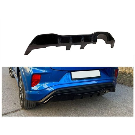 Rear bumper lip for Ford Puma II (J2K) ST-Line 2020- | Black ABS