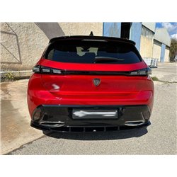 Rear bumper lip for Peugeot 308 Hatchback III P5 P51/P52 2022- Black ABS