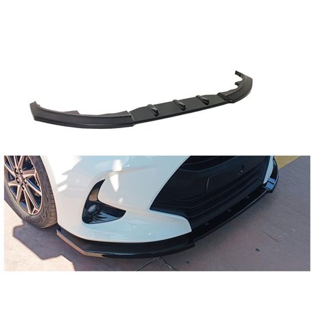 Front splitter for Toyota Yaris Hatchback IV (XP210) 2020- | Black ABS