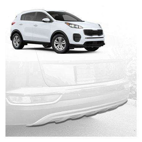 Rear bumper lip for KIA Sportage IV (QL) PRE-FL 2016-2018 | Black ABS
