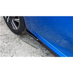 Side skirt extensions for Peugeot 208 Hatchback II P21 U 2019- Black ABS
