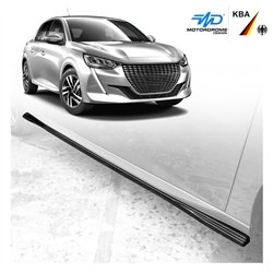 Side skirt extensions for Peugeot 208 Hatchback II P21 U 2019- Black ABS
