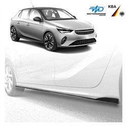 Side skirt extensions for Opel Corsa Hatchback F G2J0 U 2019- Black ABS