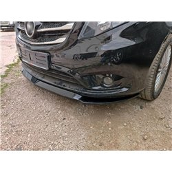 Front splitter for Mercedes Vito (W447) 2014- | Black ABS plastic Shiny