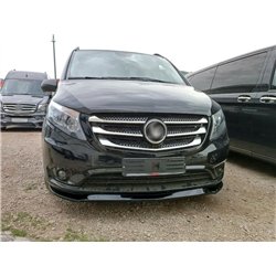 Front splitter for Mercedes Vito (W447) 2014- | Black ABS plastic Shiny