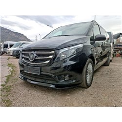 Front splitter for Mercedes Vito (W447) 2014- | Black ABS plastic Shiny