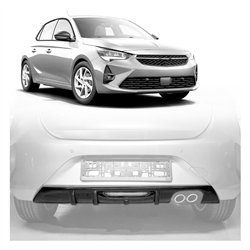 Rear bumper lip for Opel Corsa Hatchback F G2J0 U GS-Line 2019- Black ABS