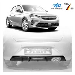 Rear bumper lip for Opel Corsa Hatchback F G2J0 U GS-Line 2019- Black ABS