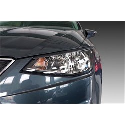 Headlight covers for SEAT Ibiza Hatchback V (6F | KJ) 2017- Black ABS
