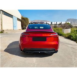 Rear bumper lip for Tesla Model 3 Sedan I (003) FL 2023- | Black ABS