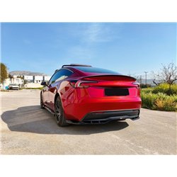 Rear bumper lip for Tesla Model 3 Sedan I (003) FL 2023- | Black ABS