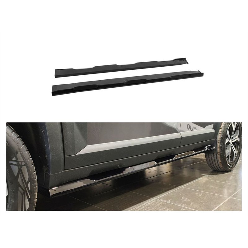 Side skirt extensions for Dacia Duster III (DJF) 2024- | Black ABS