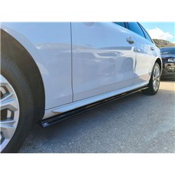 Side skirt extensions for Audi A4 Sedan V B9 8W 4D FL 2019-2024 Black ABS