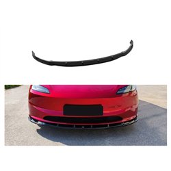 Front splitter for Tesla Model 3 Sedan I (003) FL 2023- | Black ABS