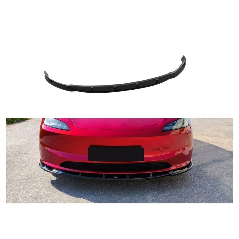 Front splitter for Tesla Model 3 Sedan I (003) FL 2023- | Black ABS