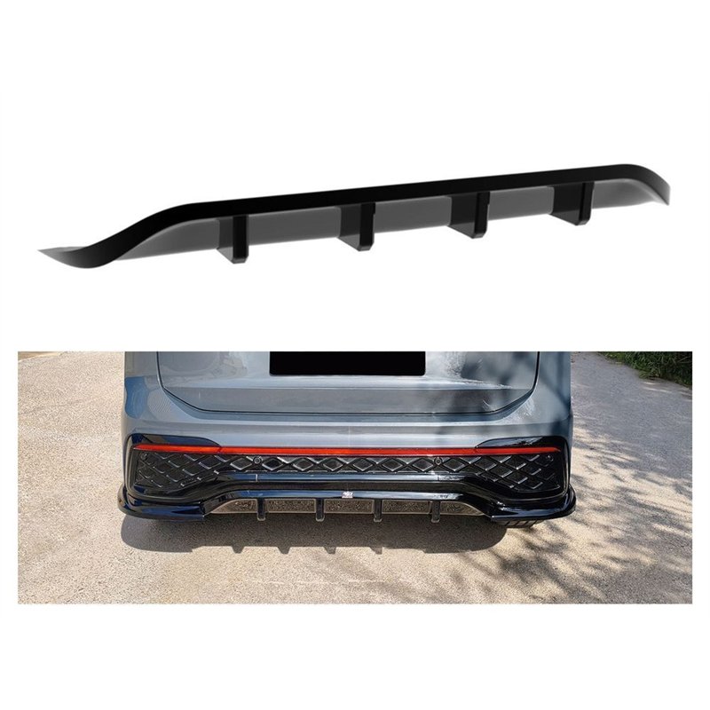 Rear bumper lip for Volkswagen VW Tiguan III (CT) R-Line 2024- | Black ABS