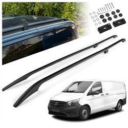 Split roof rails for Mercedes Vito W447 Compact SWB 2014- Solid Aluminum P