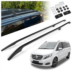 Split roof rails for Mercedes V-Class W447 Compact SWB 2014- Solid Aluminu