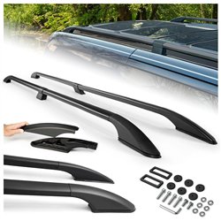 Split roof rails for Fiat Doblo II 263 L2 Maxi 2010-2022 Solid Aluminum Pl