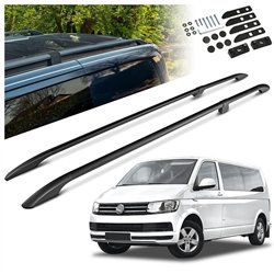 Split roof rails for Volkswagen VW Caravelle T6 L1 SWB 2015-2019 Solid Alu