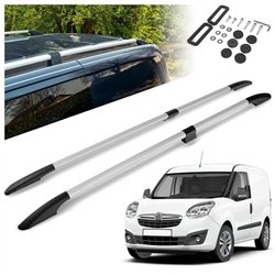 Split roof rails for Opel Combo D X12 L1 2012-2018 Solid Aluminum Plastic