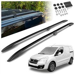 Split roof rails for Peugeot Partner II B9 X L1 2008-2018 Solid Aluminum P