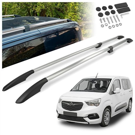 Relingi dachowe dzielone Opel Combo E K9 L2 XL 2018- Aluminium pla