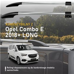 Relingi dachowe dzielone Opel Combo E K9 L2 XL 2018- Aluminium pla