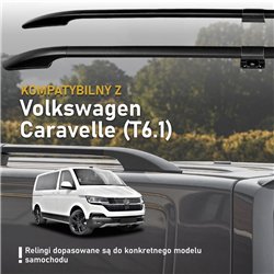 Relingi dachowe dzielone Volkswagen VW Caravelle T6.1 L2 LWB 2019-2023 S