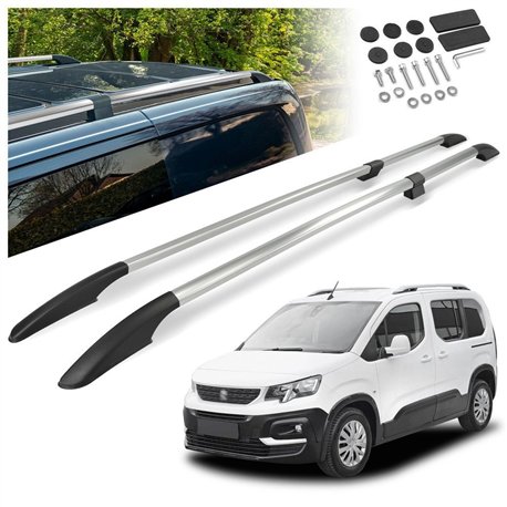 Relingi dachowe dzielone Peugeot Rifter I K9 L2 2018- Aluminium pl