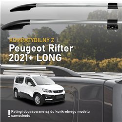 Relingi dachowe dzielone Peugeot Rifter I K9 L2 2018- Aluminium pl