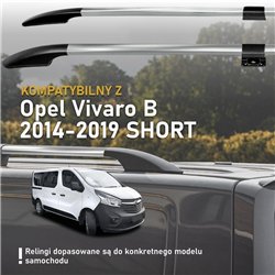 Split roof rails for Opel Vivaro B X82 L1 SWB 2014-2019 Solid Aluminum Pla