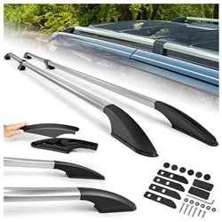 Split roof rails for Opel Vivaro B X82 L1 SWB 2014-2019 Solid Aluminum Pla