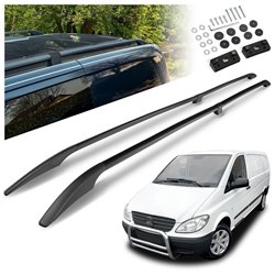 Split roof rails for Mercedes Vito W639 L2 LWB 2003-2014 Solid Aluminum Pl