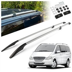 Split roof rails for Mercedes Viano W639 L1 SWB 2003-2014 Solid Aluminum P