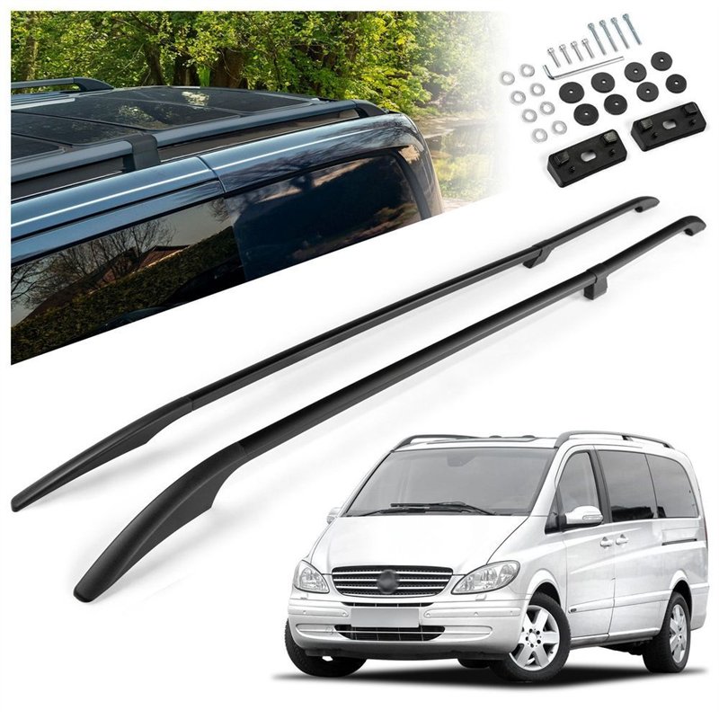 Relingi dachowe dzielone Mercedes Viano W639 L1 SWB 2003-2014 Alum