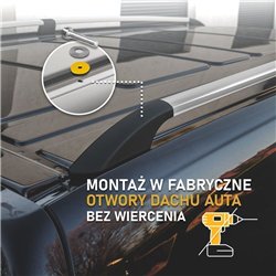 Split roof rails for Opel Vivaro B X82 L2 LWB 2014-2019 Solid Aluminum Pla