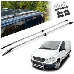 Split roof rails for Mercedes Vito W639 L3 ELWB 2003-2014 Solid Aluminum P