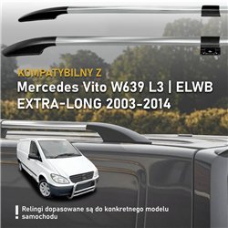Relingi dachowe dzielone Mercedes Vito W639 L3 ELWB 2003-2014 Alum