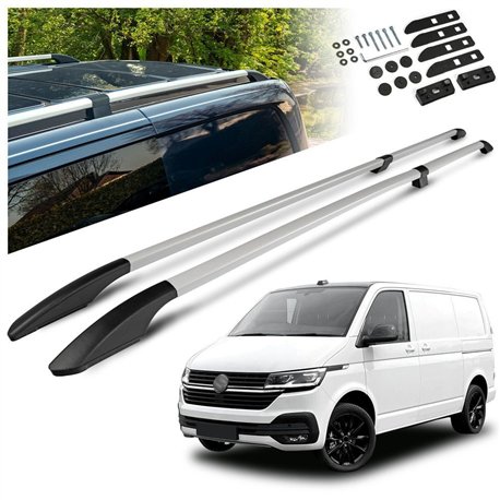 Relingi dachowe dzielone Volkswagen VW Transporter T6.1 L2 LWB 2019-2023