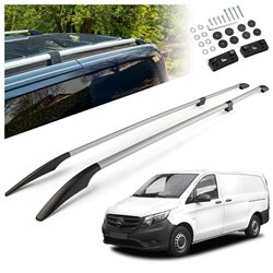 Split roof rails for Mercedes Vito W447 Compact SWB 2014- Solid Aluminum P