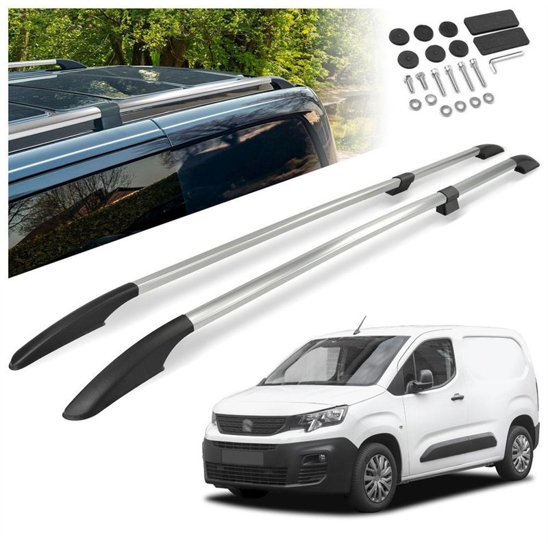 Relingi dachowe dzielone Peugeot Partner III K9 L2 2018- Aluminium